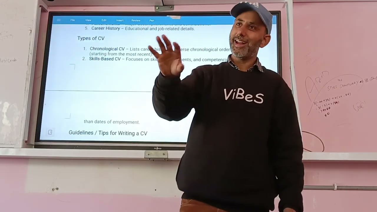 CV (Features, Structure and format etc.)