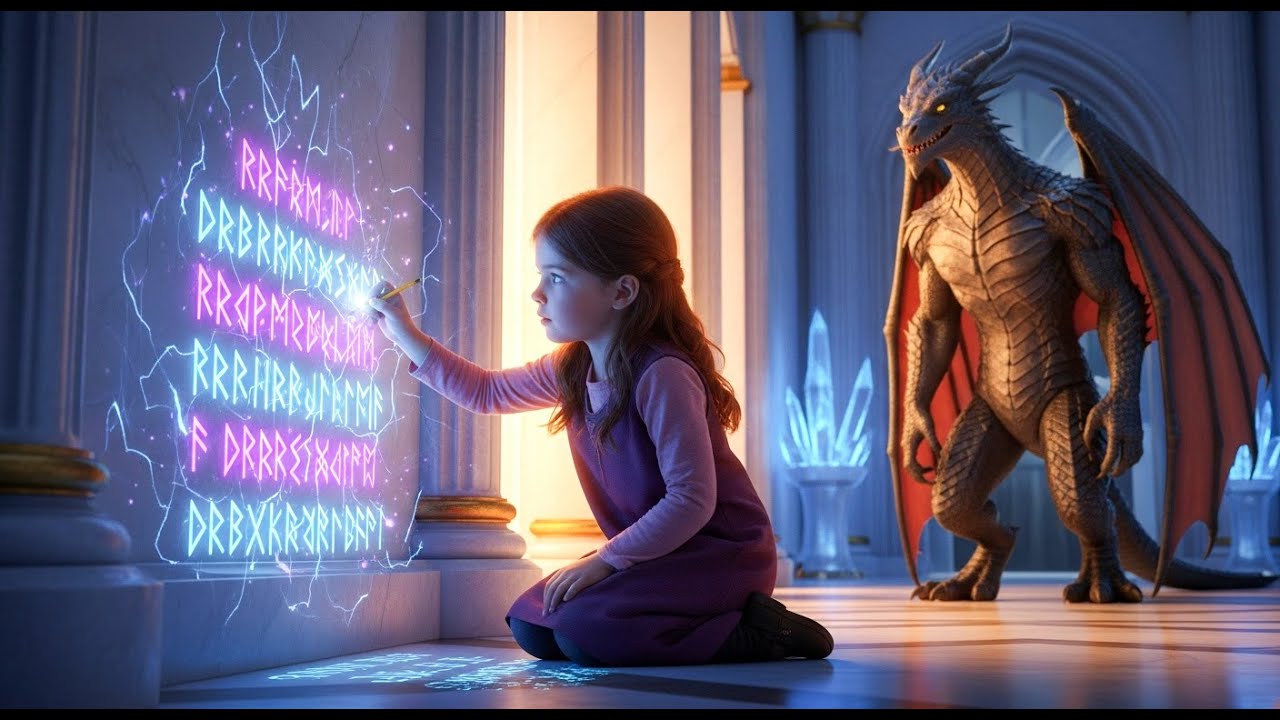 The Human Child Drew on Palace Walls — Not Knowing She Was Writing Ancient Dragon Runes