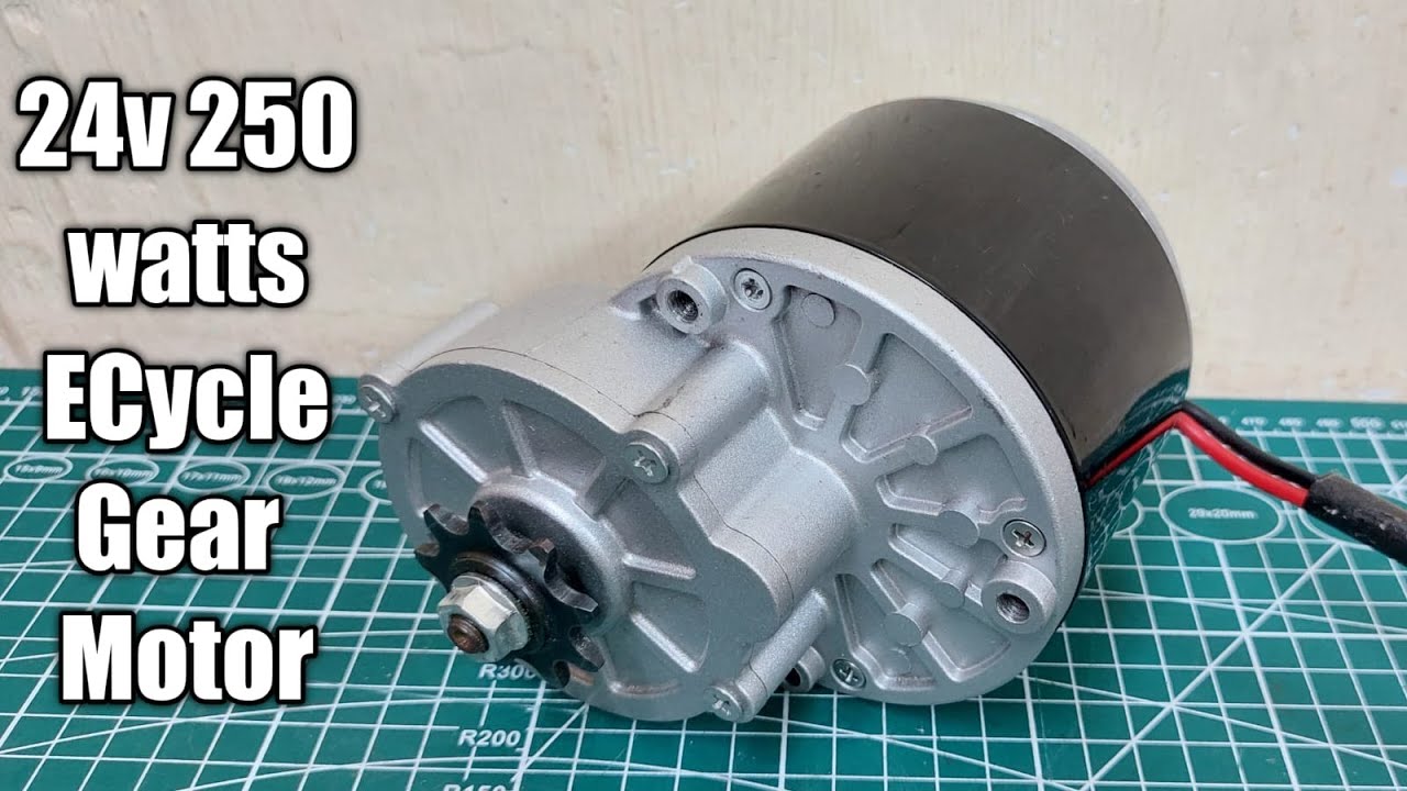 MY1016z2 24v 250watts Electric Cycle DC Gear Motor Full Unbox Review Video