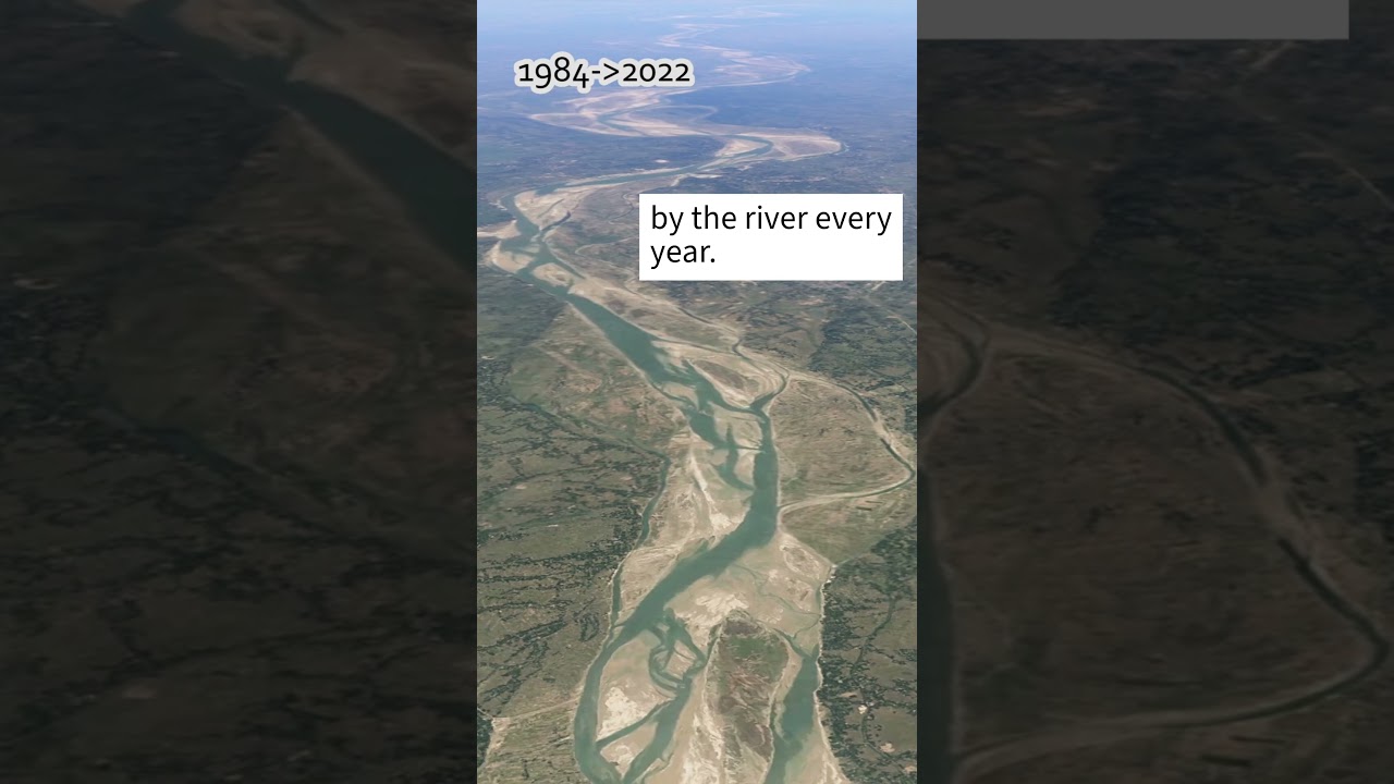 River erosion on the Padma River