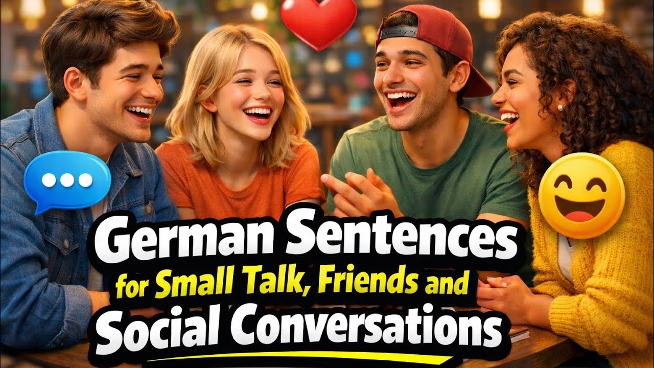 German Sentences for Small Talk, Friends andSocial Conversations👍🏻👍🏻🇩🇪🇩🇪 
