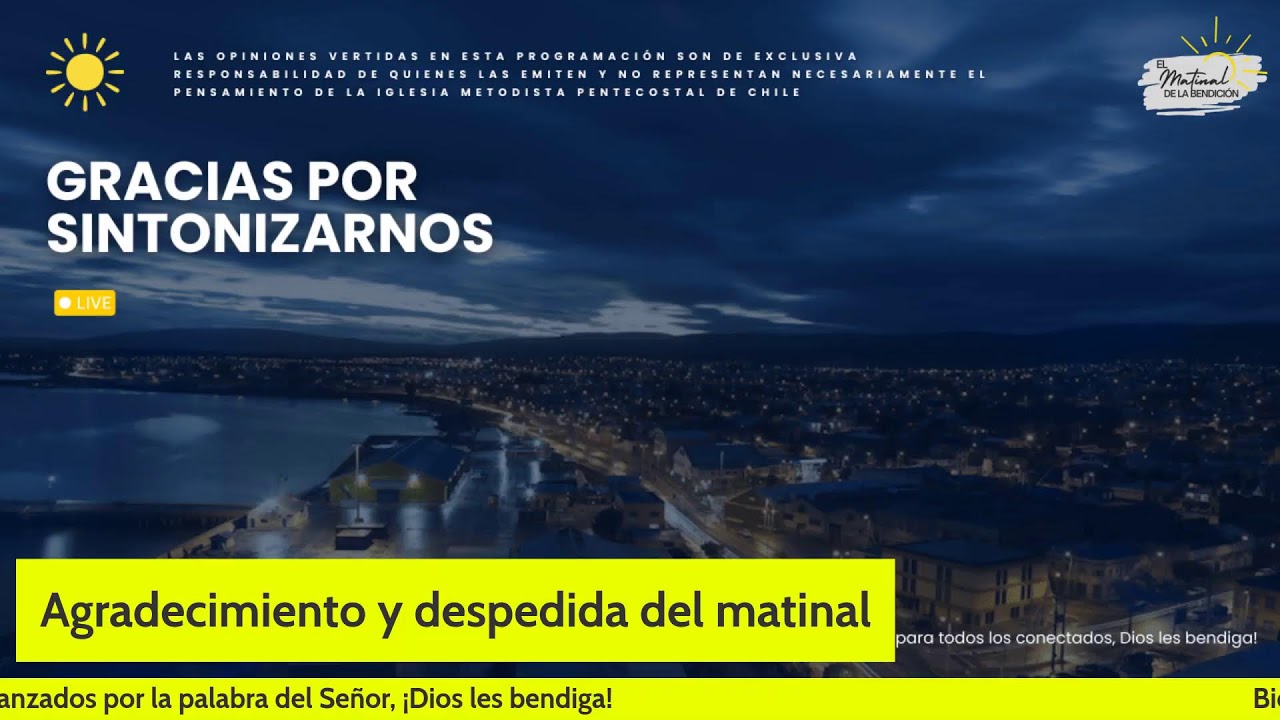 El Matinal de la Bendición- Lunes 16/03/2026- No tenemos derechos de autor en música-