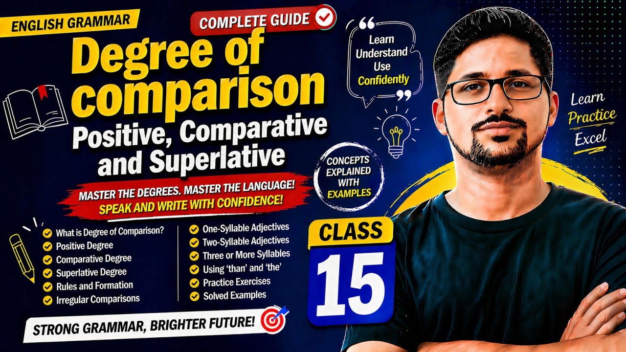 Degree of Comparison in Hindi and urdu |  Positive, Comparative and Superlative class 9,10,11 and 12