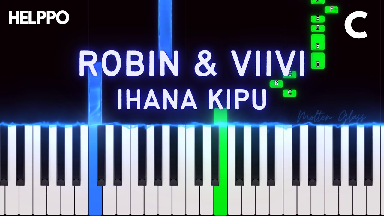 Robin & VIIVI - Ihana kipu | EASY Piano Tutorial (pelkill&auml; valkoisilla koskettimilla)