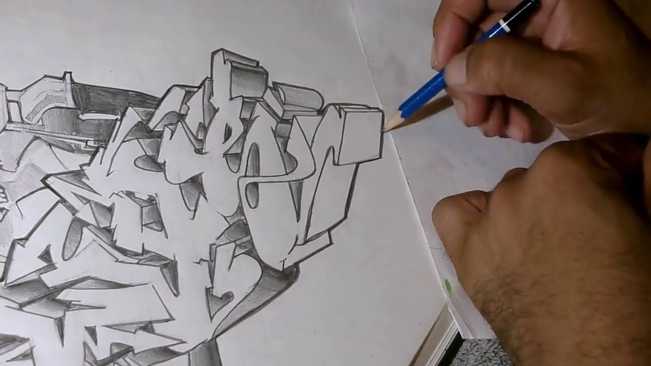 HOW TO DRAW WILDSTYLE GRAFFITI LETTERS TECHNIQUES DRAWING LUIS NAME (ROUND 2)