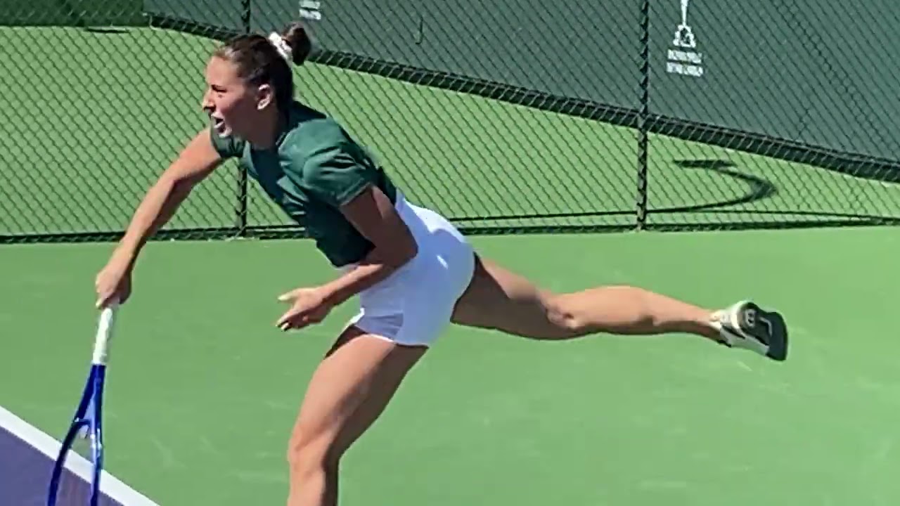 Marta Kostyuk vs Elise Mertens : Hottest WTA Beauties Tennis Practice Indian Wells 103
