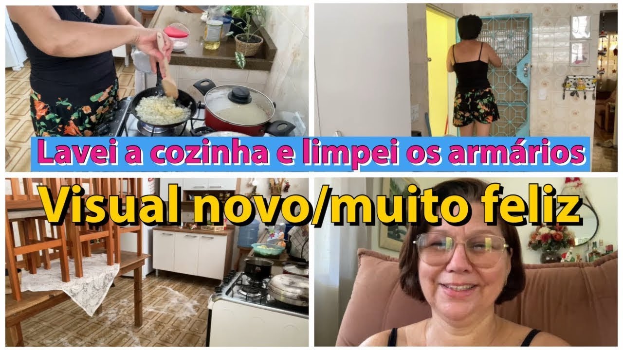 Faxinão na cozinha/ limpei TUDOOOOO