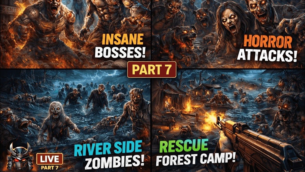 Dead Target Zombie Gameplay LIVE 🔥 River of Zombies Attack! AK-47 Survival Part 7