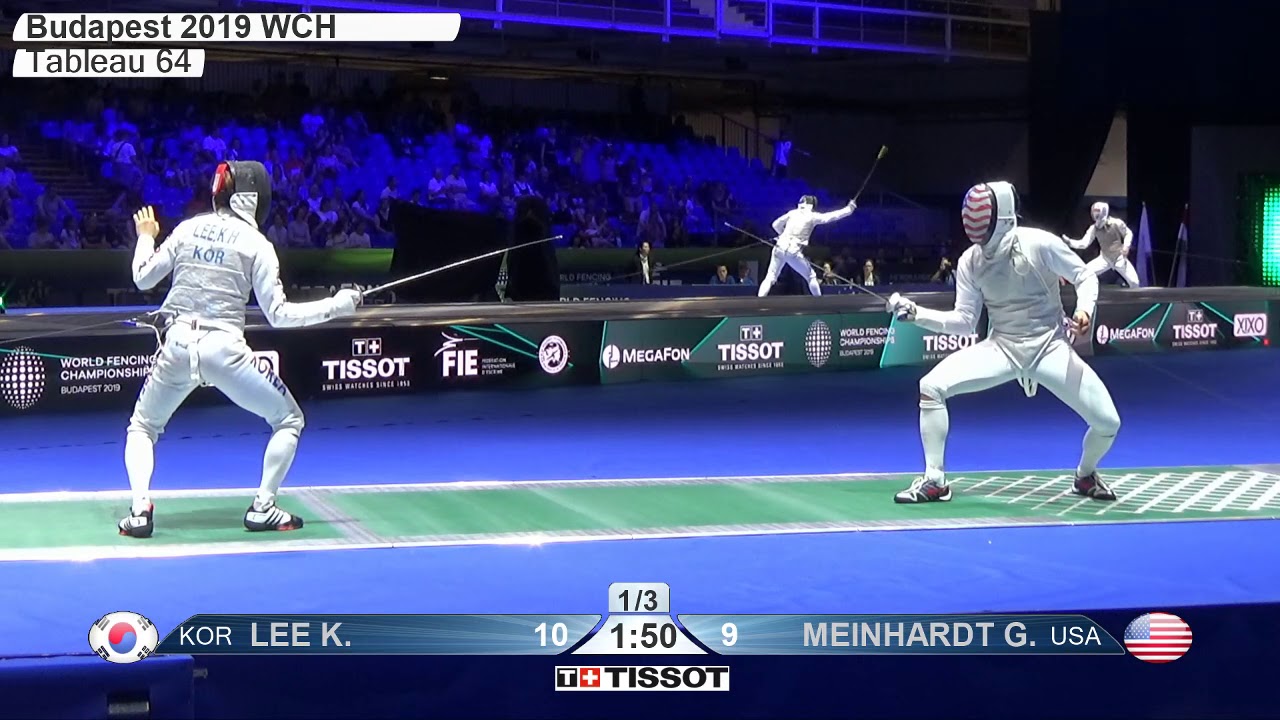 2019 244 T64 09 M F Individual Budapest HUN WCH GREEN MEINHARDT USA vs LEE KOR
