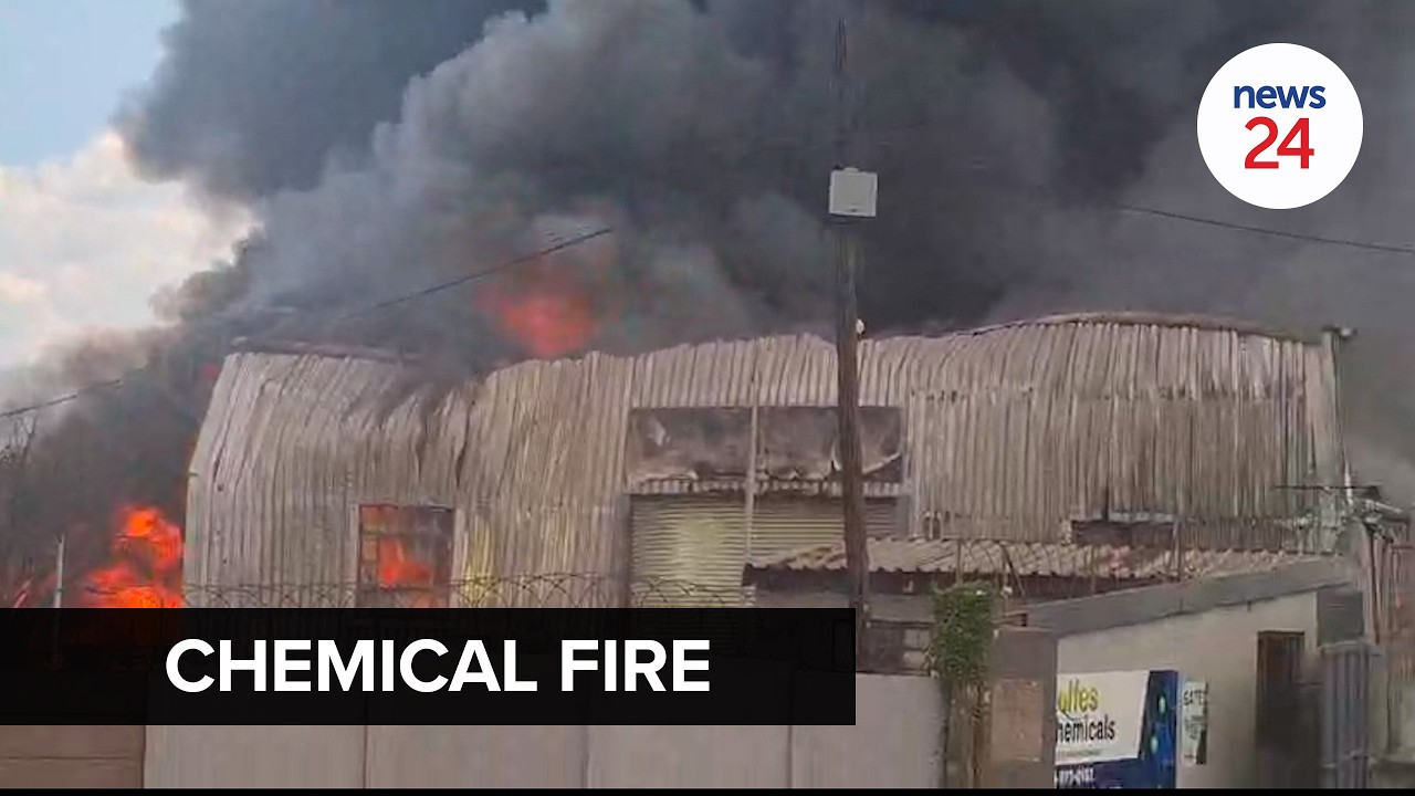 WATCH | Chemical factory fire in Germiston prompts 500m evacuation after explosions
