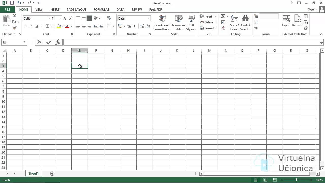 Unos datuma i vremena - Kurs Excel 2013
