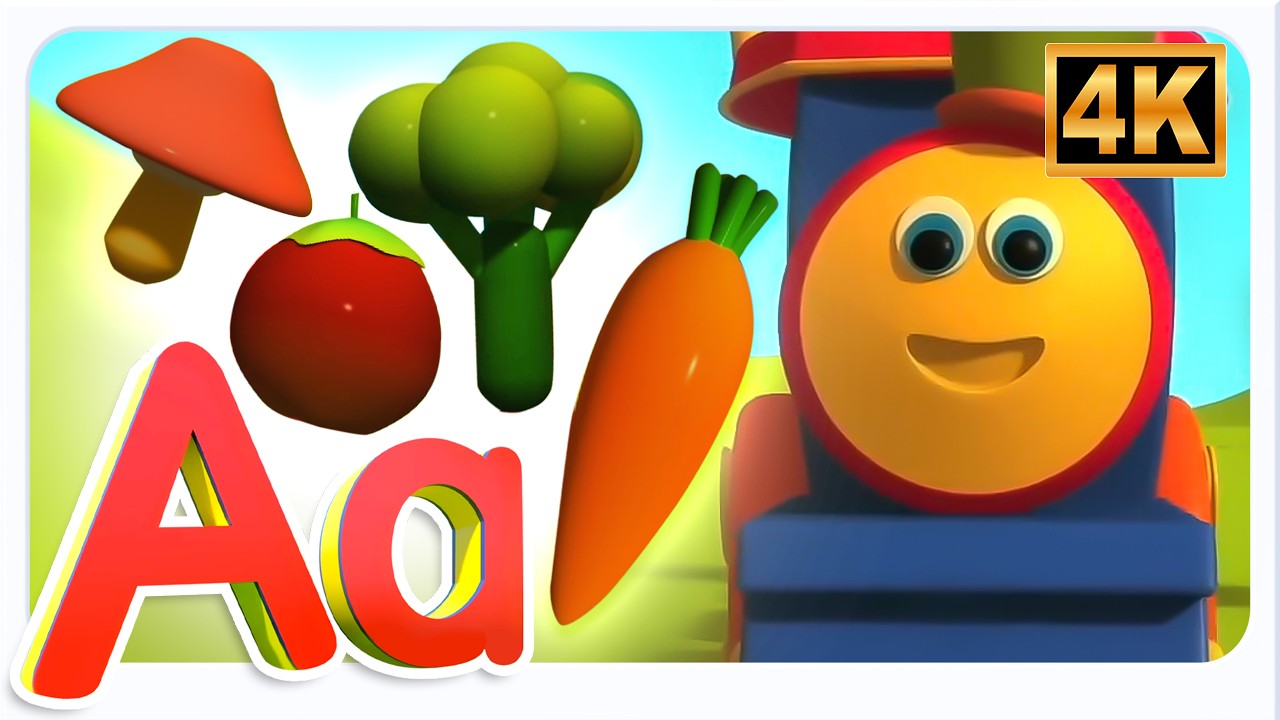 Choo Choo Vegetable Train! | Preschool Learning Song | Cartoon for Kids