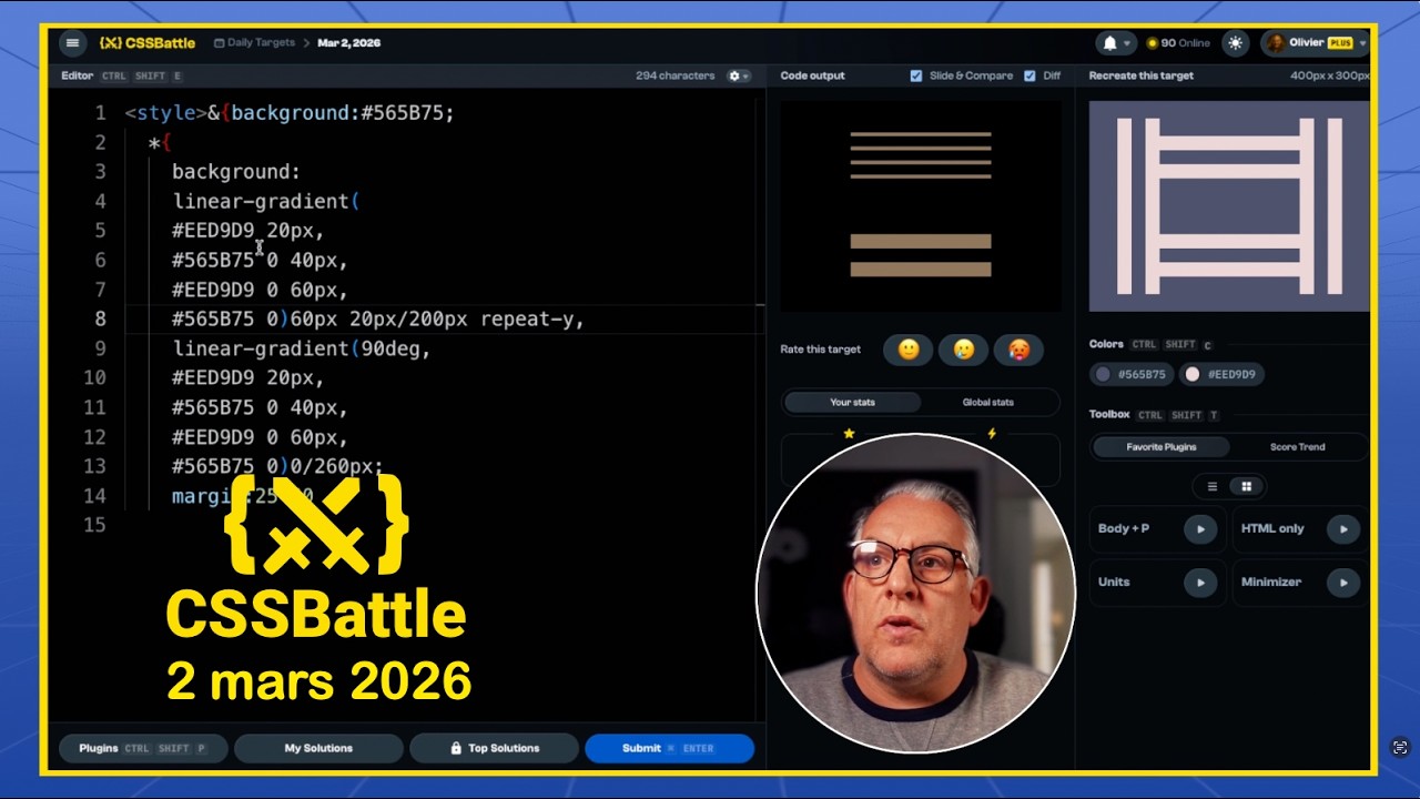 🎯 CSS Battle Lundi, 2 Mars 2026