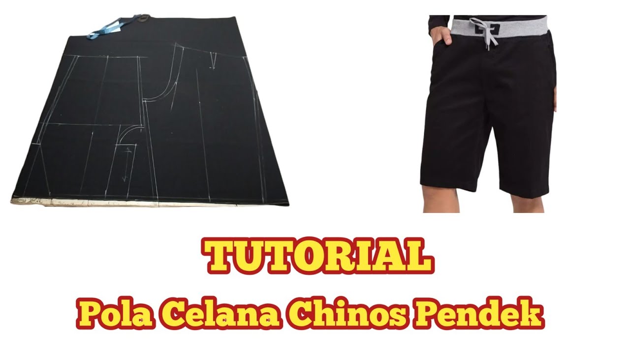 Pola Celana Chinos Pria‼️ full tutorial