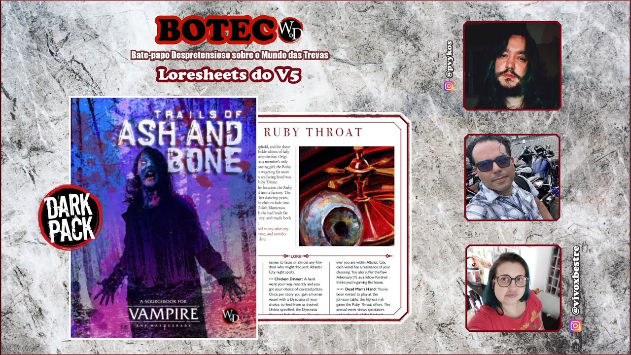 Boteco WoD | Loresheets do V5 #88: O Garganta Rubi