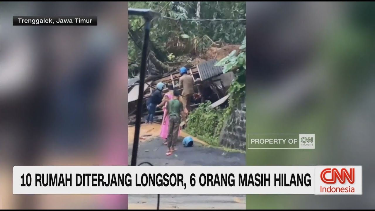 Tanah Longsor Timpa 10 Rumah, 6 Orang Hilang di Trenggalek