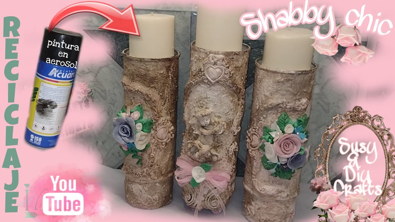 C&Oacute;MO HACER UN CANDELABRO, DIY, Manualidades con Reciclaje, Decora con basura! || Susy & Diy Crafts🌷