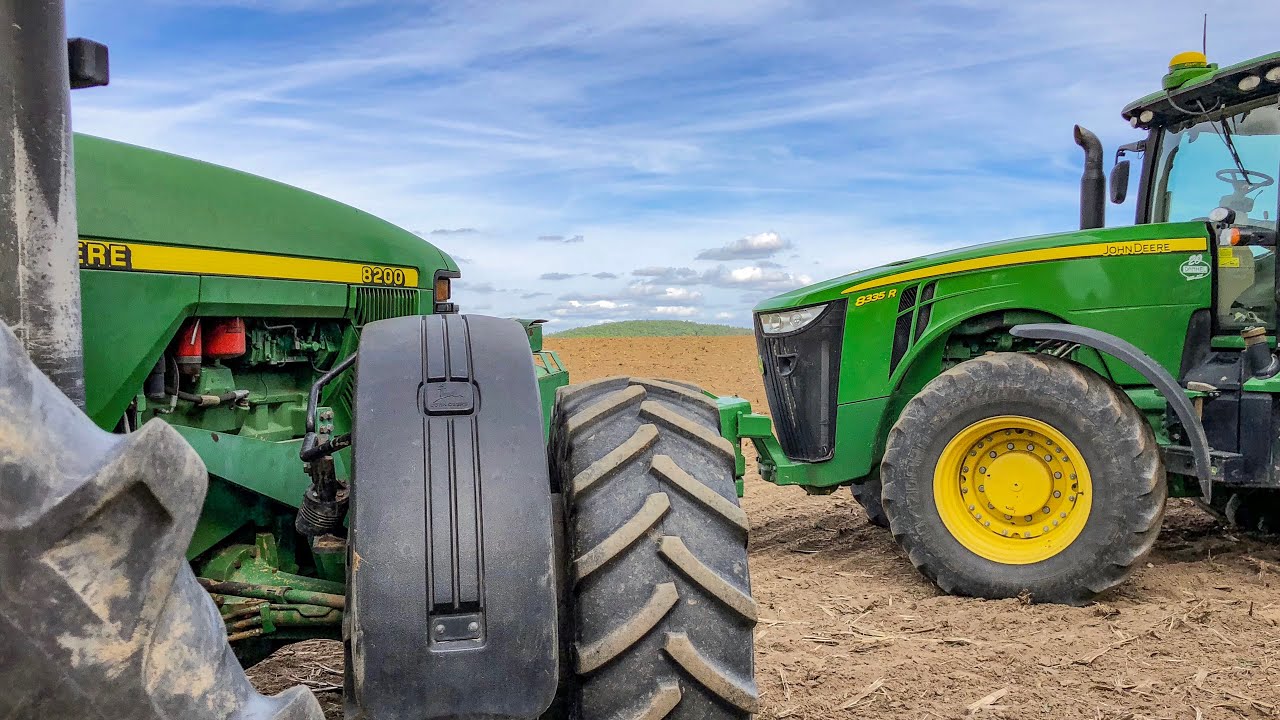 3 generations of John Deere 8000 series on one field - 8335R, 8320, 8200