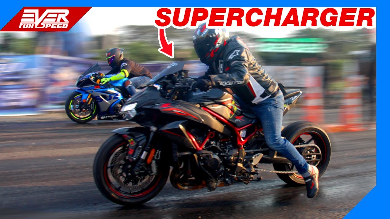 🚀 Kawasaki ZH2 🆚 Suzuki HAYABUSA 🆚 Honda CBR1000RR 🆚 Suzuki GSX-R1000 🔥 DRAG RACING Track Times 2023