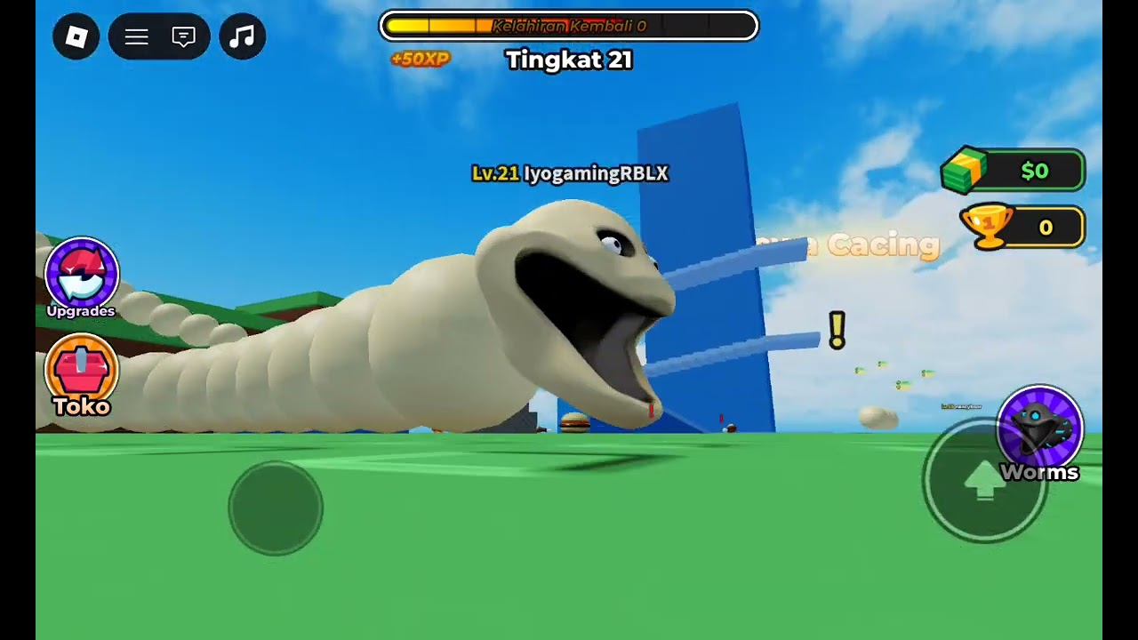 Aku menjadi cacing di game ini? ( Become Hungry Worm Indonesia )