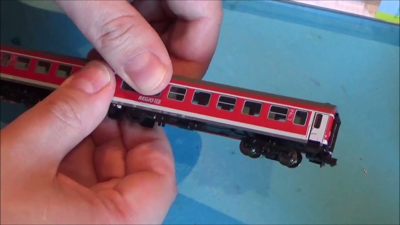 Einbau einer Innenbeleuchtung in einem Minitrix DB Regio Waggon Artikelnr. 15858