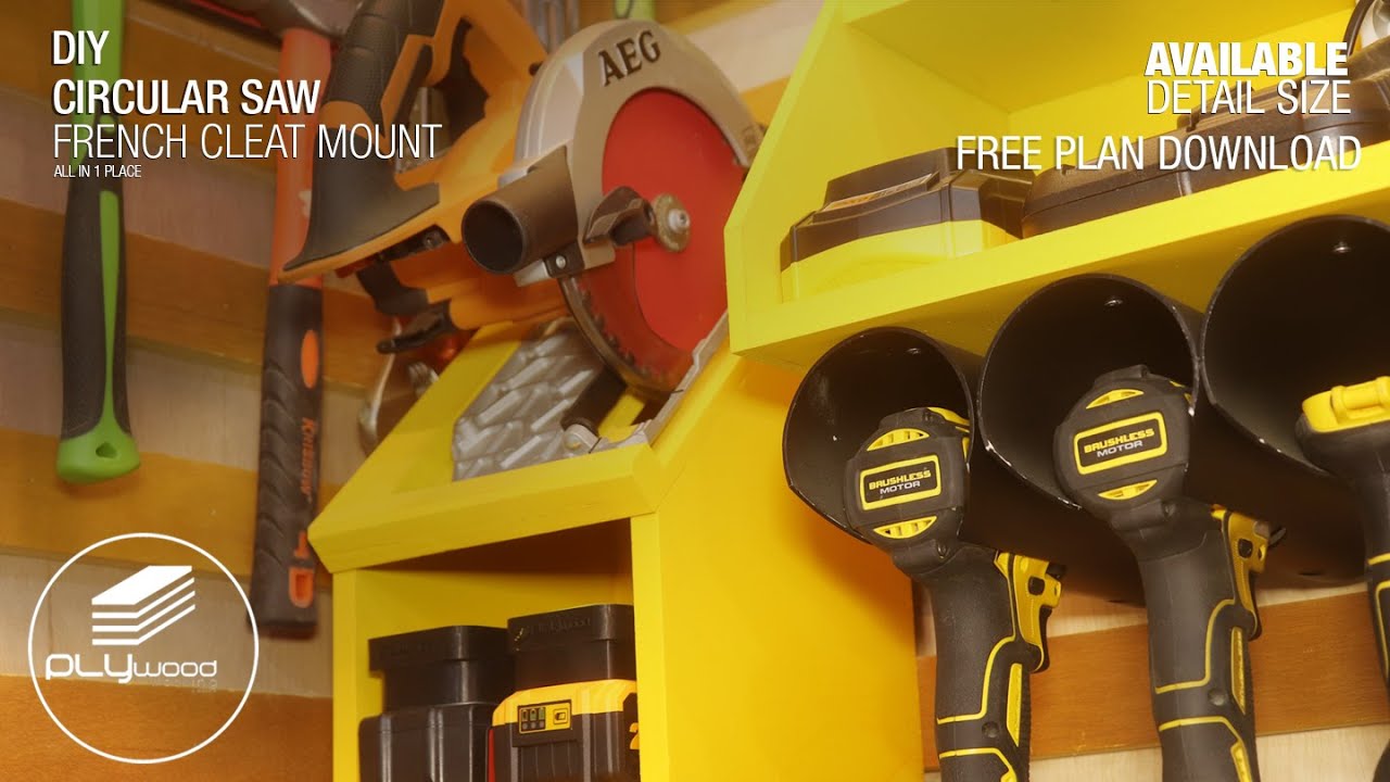 Circular Saw French Cleat Mount Build A Workshop