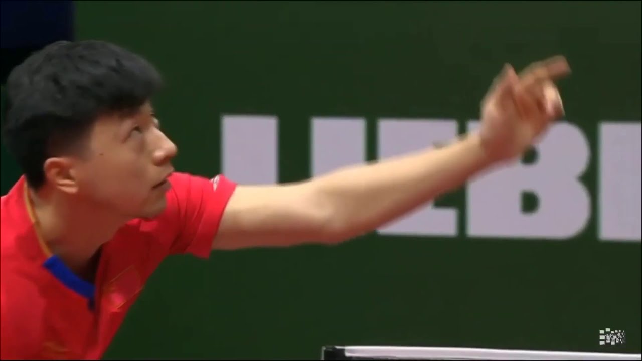 Ma Long serve in slow motion (2019 World Table Tennis Championship)