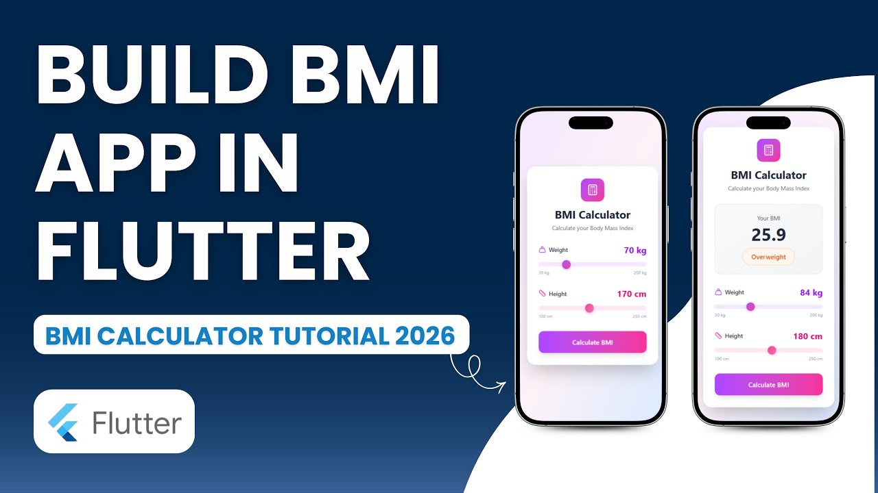 Flutter BMI Calculator App | Modern UI | Sliders | Gradient Design | 2026 flutter ui