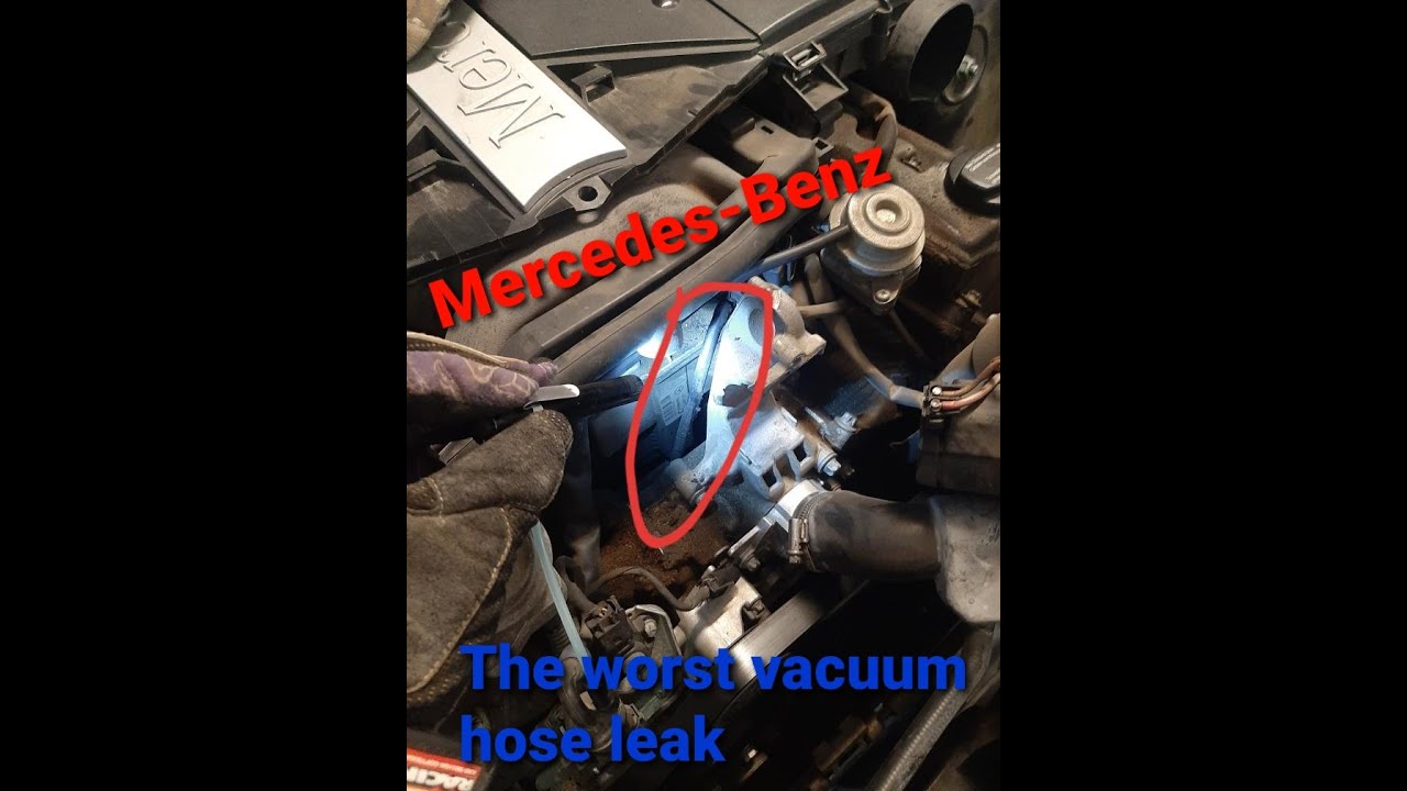 Mercedes Benz M112 and M113 engines, split intake manifold vacuum hose leak fix