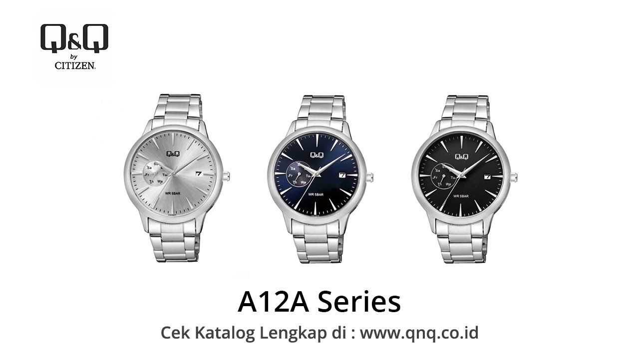 Q&Q Fashion Men's A12A - Review & Setting Jam Tangan Stainless Steel Analog (Q&Q INDONESIA)