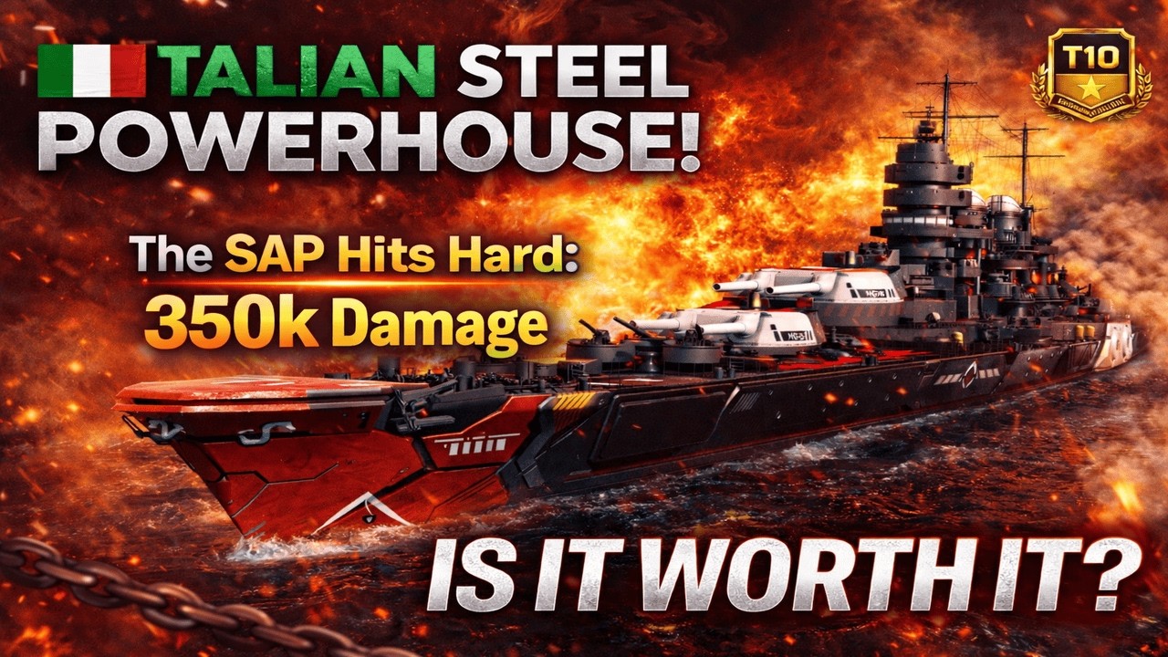 T10 Italian Steel BB R.Lauria (Tempesta Nera) | The Most Powerful Ship After Leg Mod Colombo!