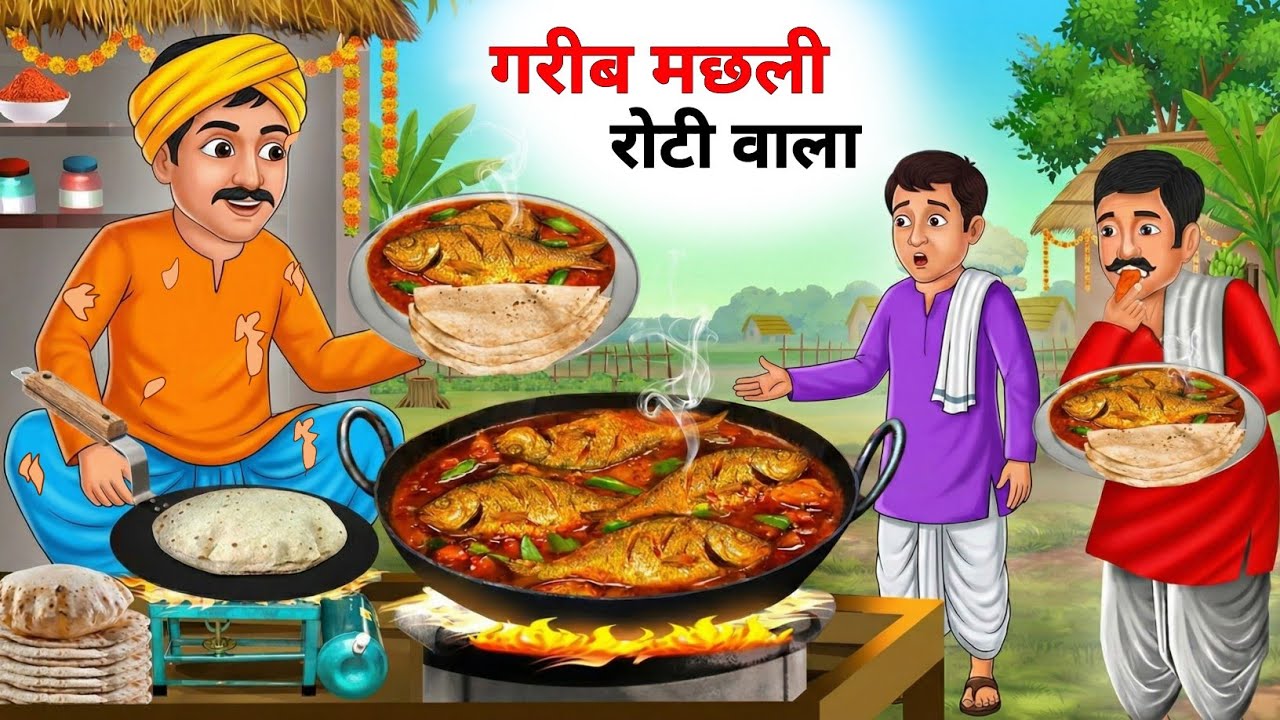गरीब मछली रोटी वाला । Garib Machali Roti Wala l Hindi Kahani | Moral Stories | Bedtime Stories