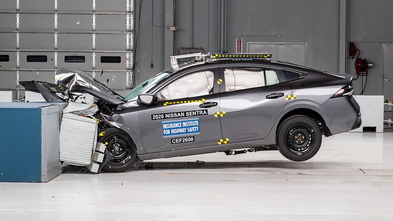 2026 Nissan Sentra updated moderate overlap IIHS crash test
