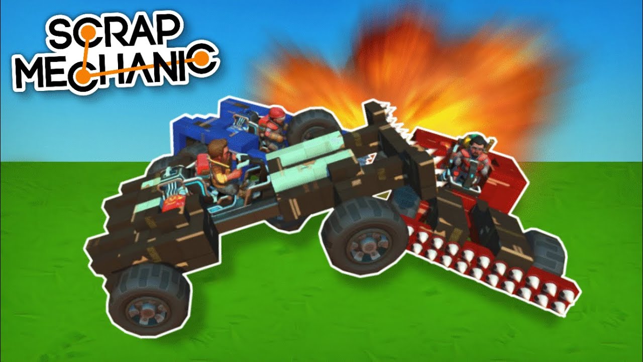 5-Player Free for All Demolition Derby! - Scrap Mechanic Multiplayer Monday