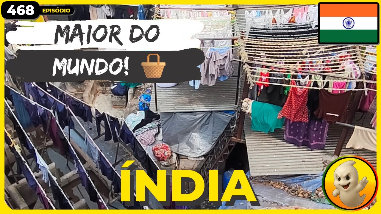 🧺 MAIOR LAVANDARIA DO MUNDO! Trabalho duro por 1,40€/dia | Bombaim, Índia 🇮🇳 | EP 468