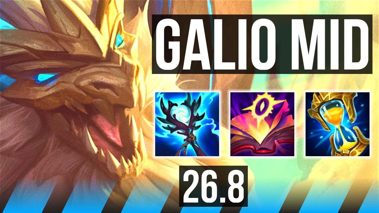 GALIO vs VLADIMIR (MID) | Good KDA: 17/1/12, 34K damage | NA Grandmaster | 26.8