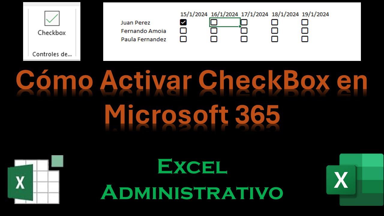 Activar CheckBox en Microsoft 365 sin programación | Excel Administrativo