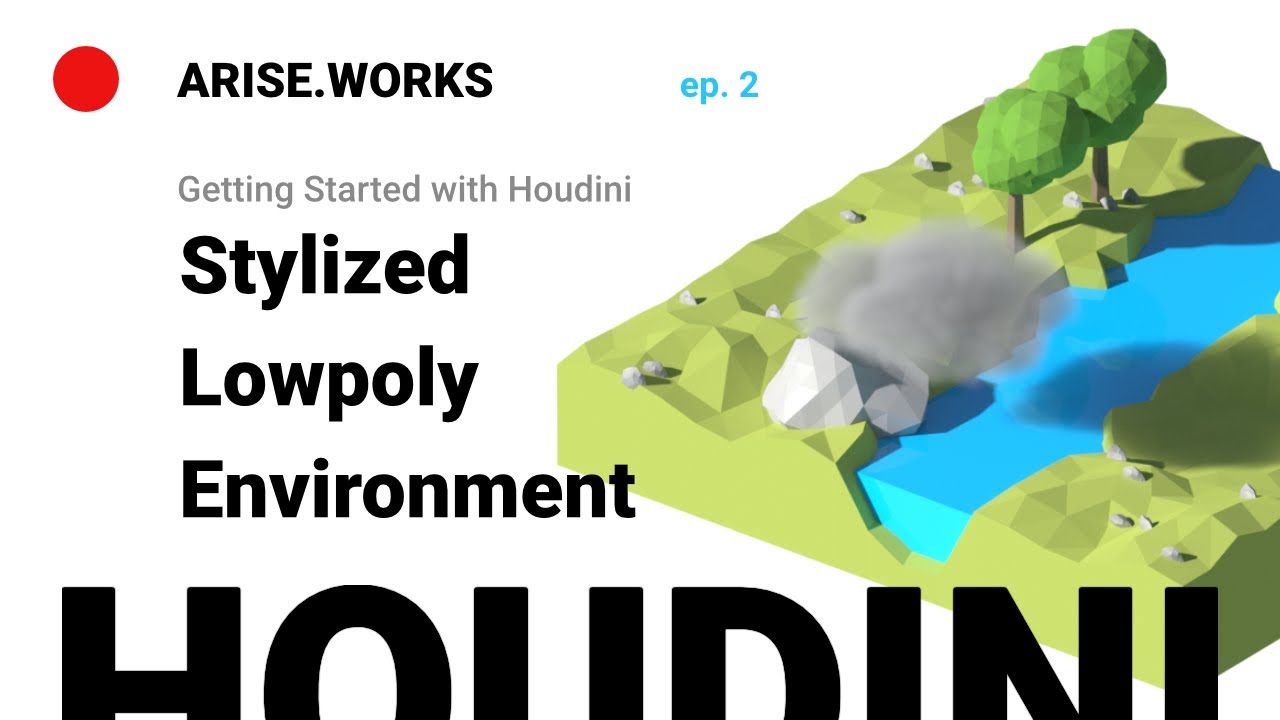 Stylized Lowpoly Environment – Getting Started with Houdini ep. 2
