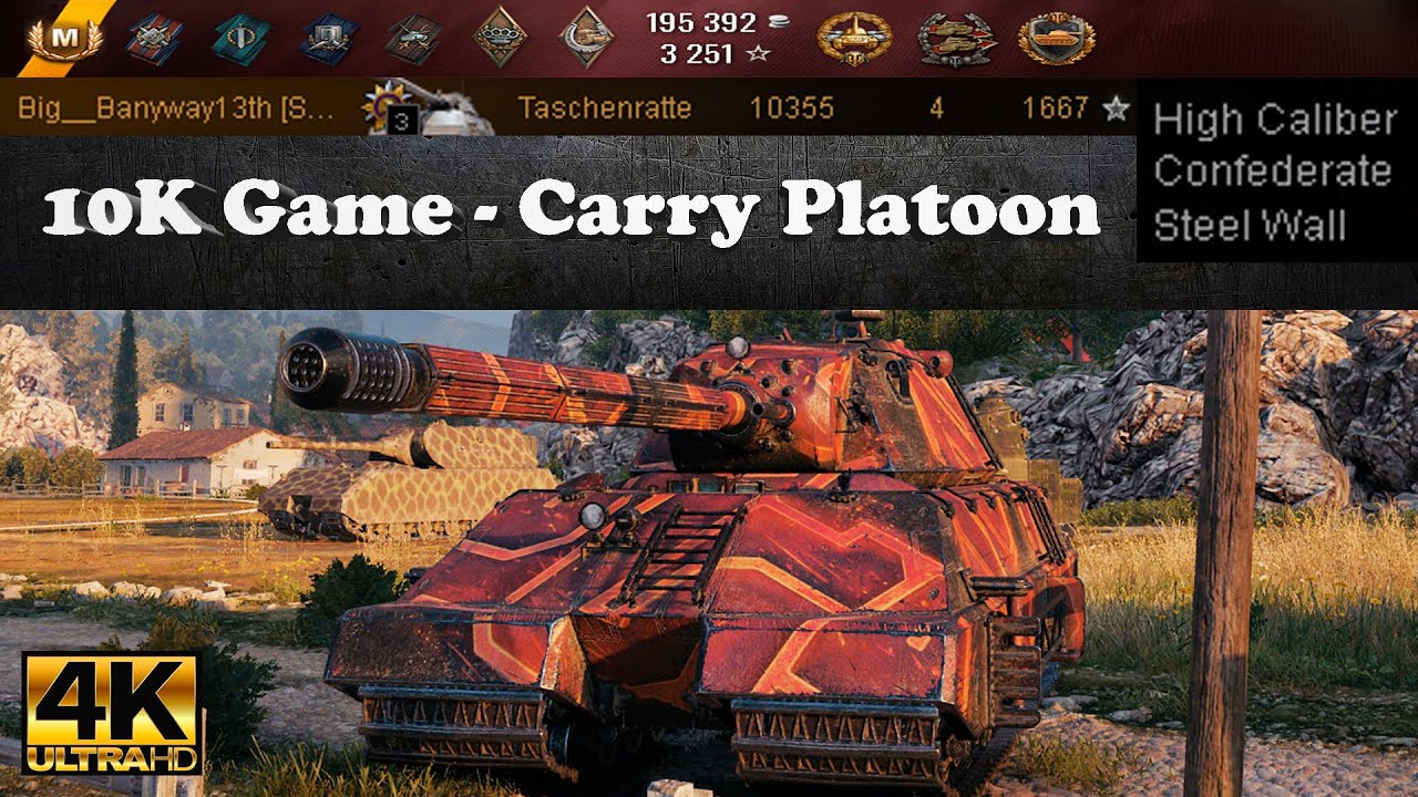 Taschenratte – 10K Game | Carry Platoon | 4 Kills, 9940 Block | Ultra HD 4K | World of Tanks
