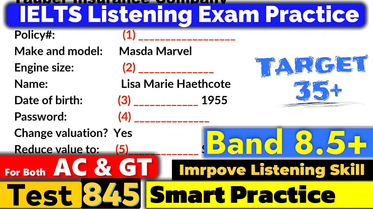IELTS Listening Practice Test 2025 with Answers | Recent Exam - 845