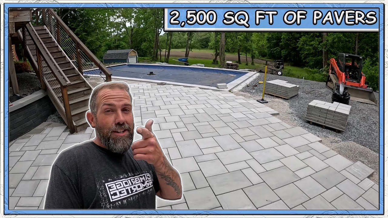 Screeding / Laying a Huge (Pool) Paver Patio & Finishing The Coping