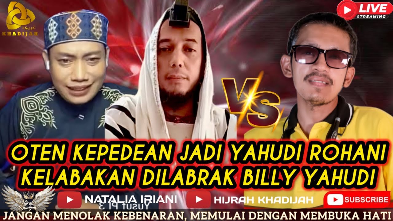 🔴KR1ZTEN MALU⁉️ KEPEDEAN JADI YAHUDI ROHANI MALAH KELABAKAN DILABRAK BILLY YAHUDI | HIJRAH KHADIJAH 