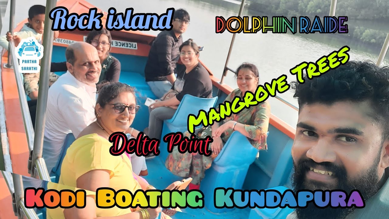 Kodi Boating Kundapura @parthasarathi6684 #Dolphin View #Delta point #Mangrove tree #Beach #Boating