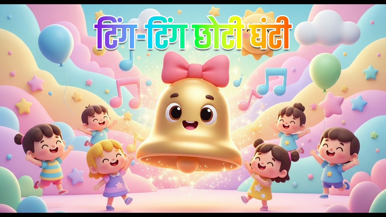 टिंग-टिंग छोटी घंटी 🔔 | Kids Hindi Rhyme | Fun Toddler Song | Dancing Baby Song