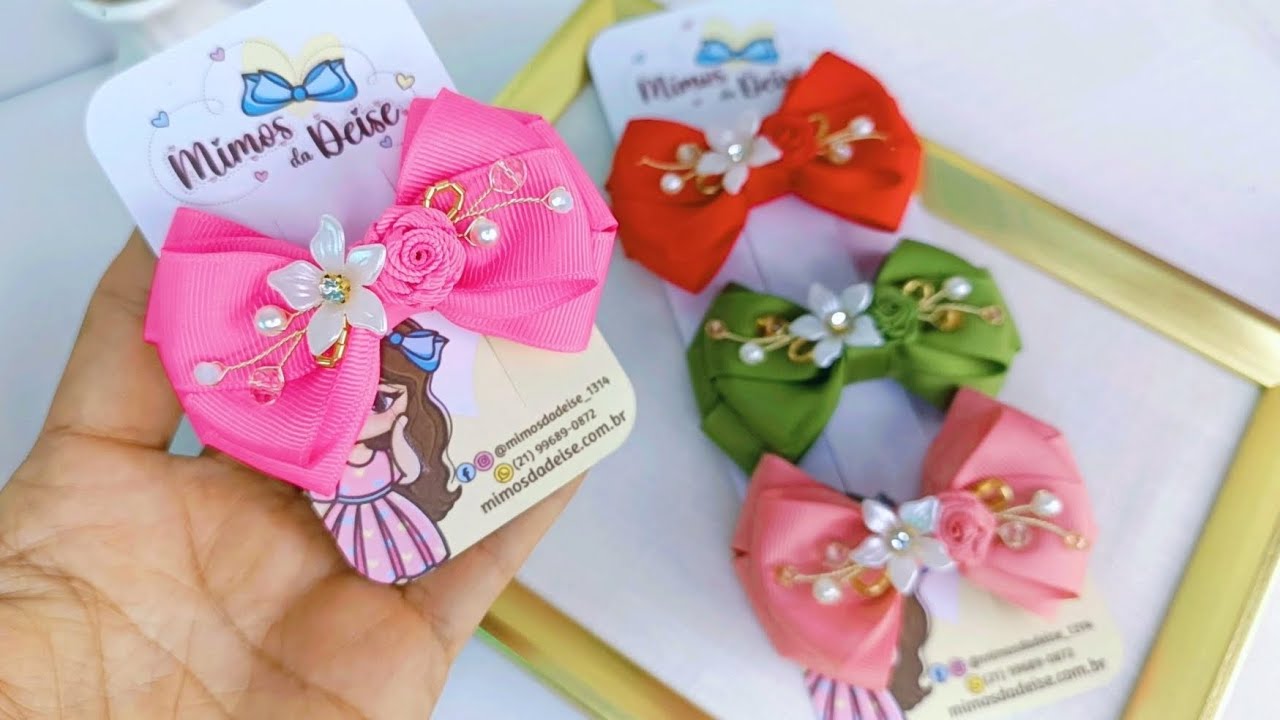 DIY Mini Laçarote na fita 5 com arranjo 