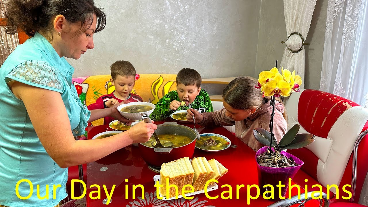 Mountain Family Life in the Carpathians | Morning Routine, Garden Care & Spring Green Borscht