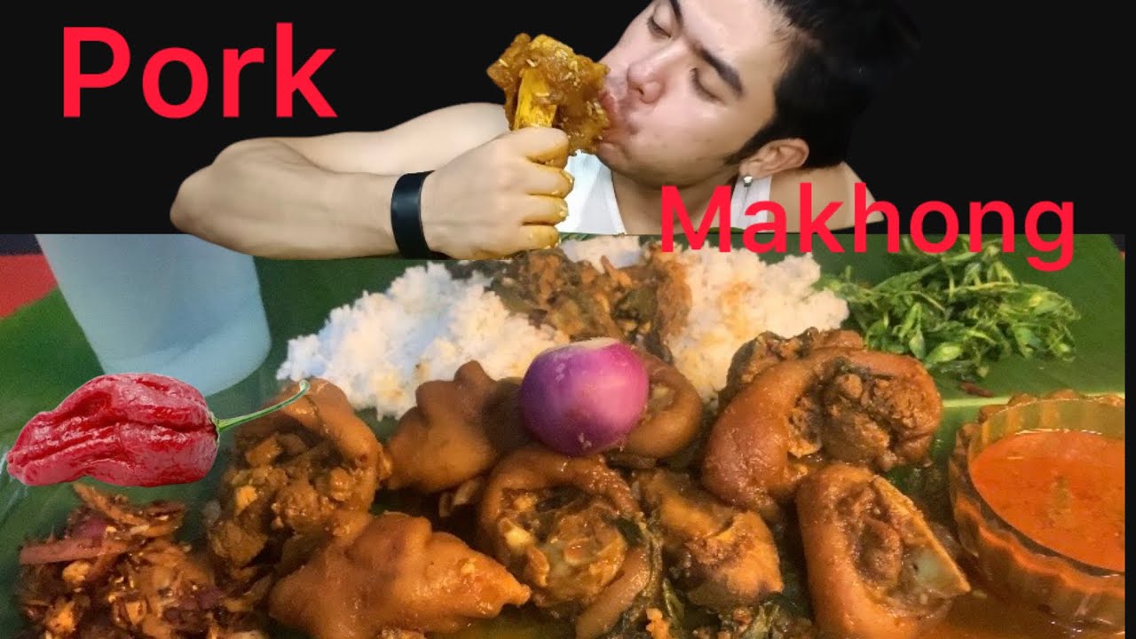 Pork leg curry mukbang// mayam gi oak mathong pujark a 🤗