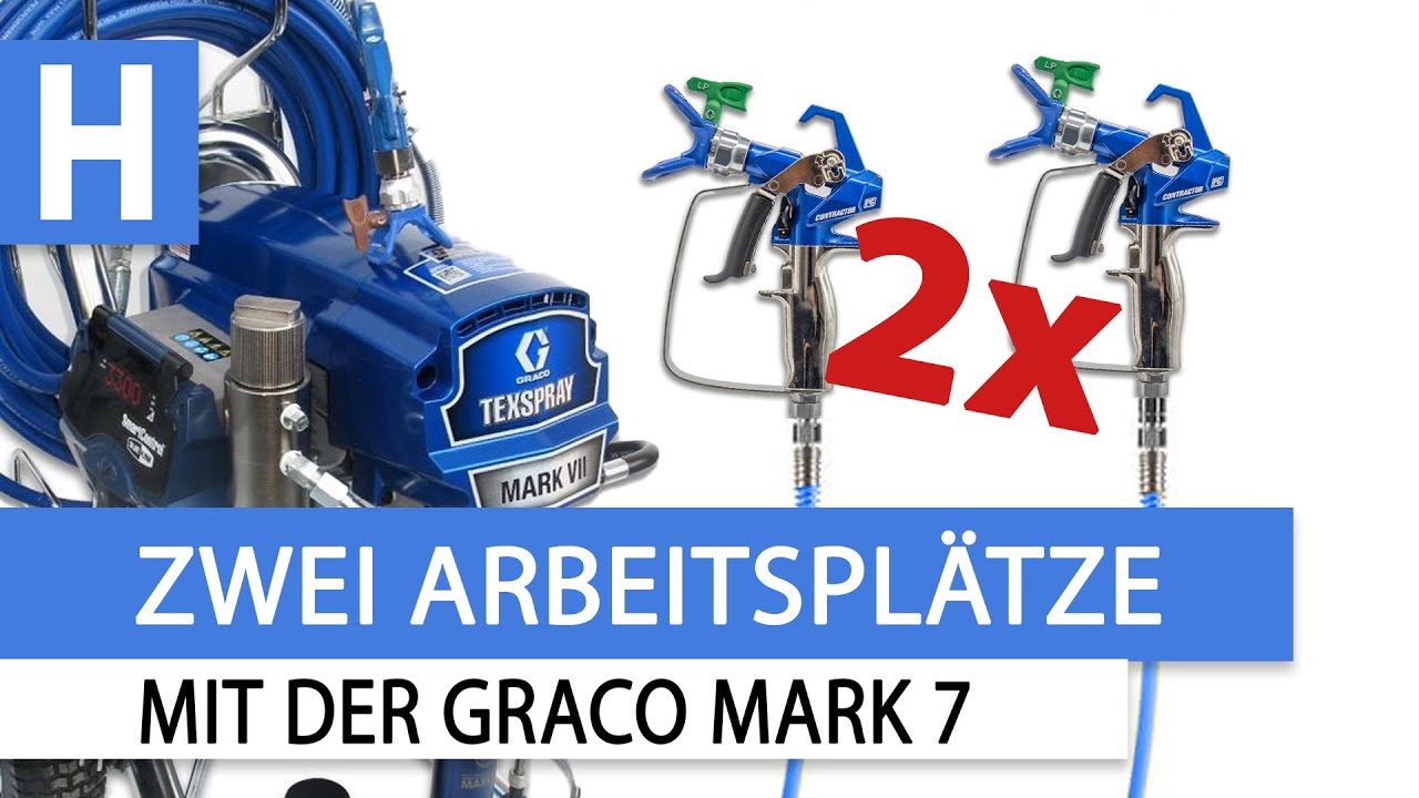 Graco Mark 7 - Zwei Schläuche an Spritzgerät anschließen!