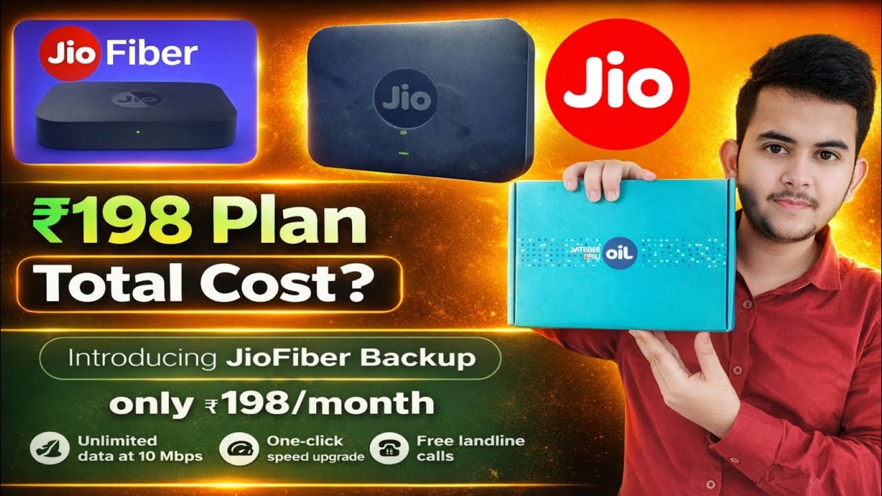 Jio Fiber Total Cost ? Unlimited DATA Installation | Booking PROCESS | Jio Backuponly ₹198/month