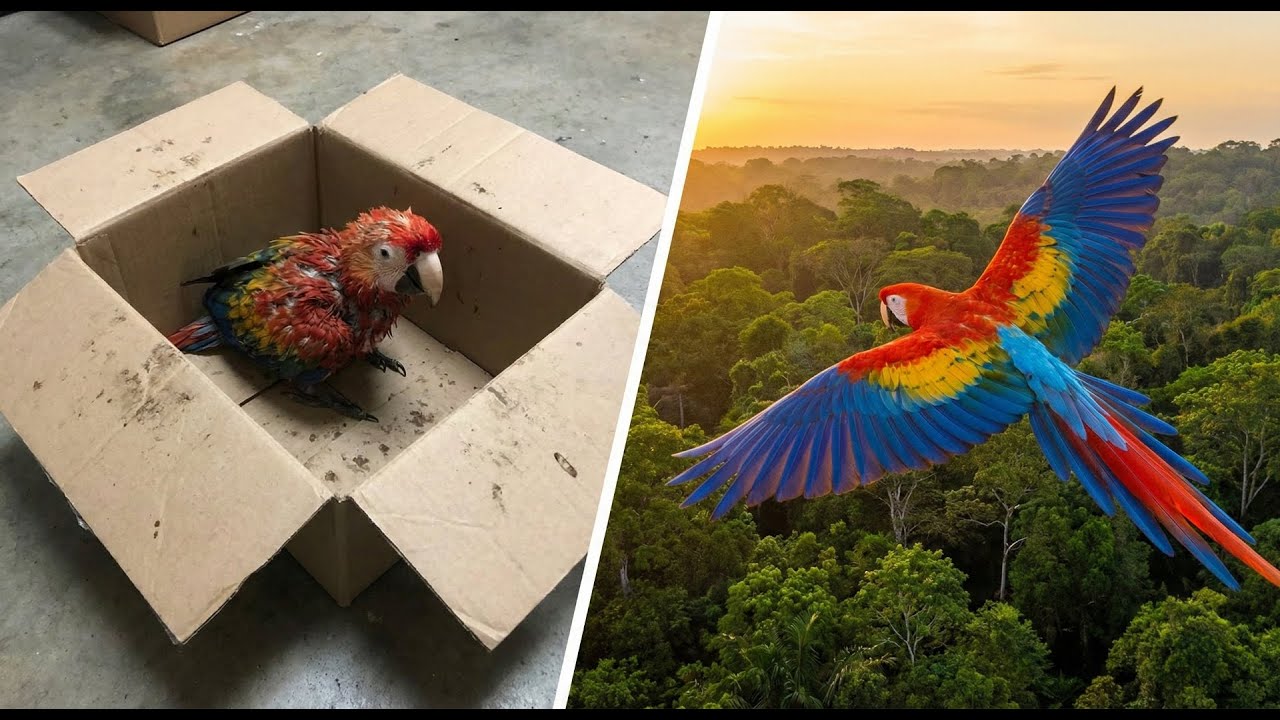 Saving a Starving Scarlet Macaw: From a Cardboard Box to the Canopy Tops